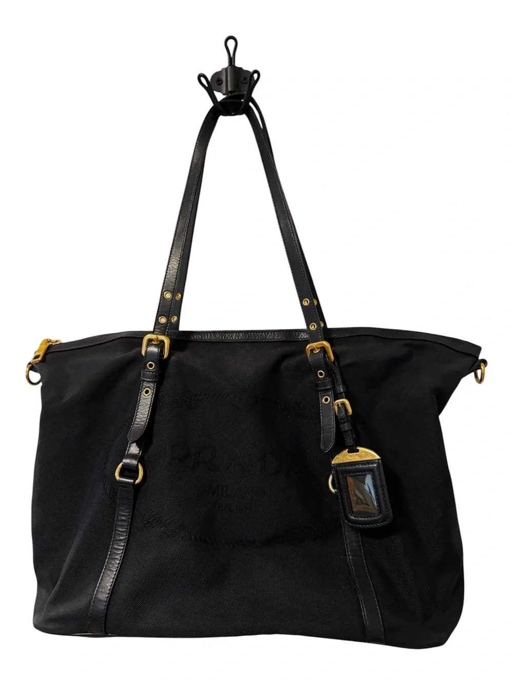Prada Milano Jacquard Tote - Authentic